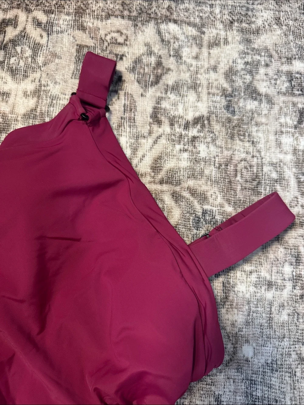 Aqua Green Berry-Red One-Piece Swimsuit